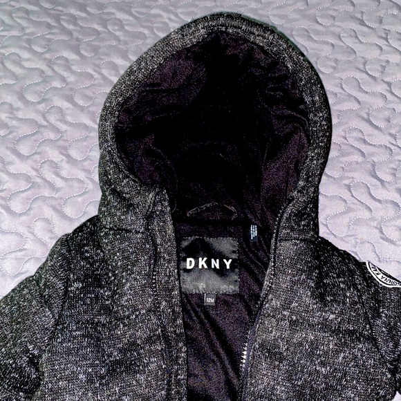 DKNY Baby Sweater Fleece Hooded Jacket - Picture 6 of 12